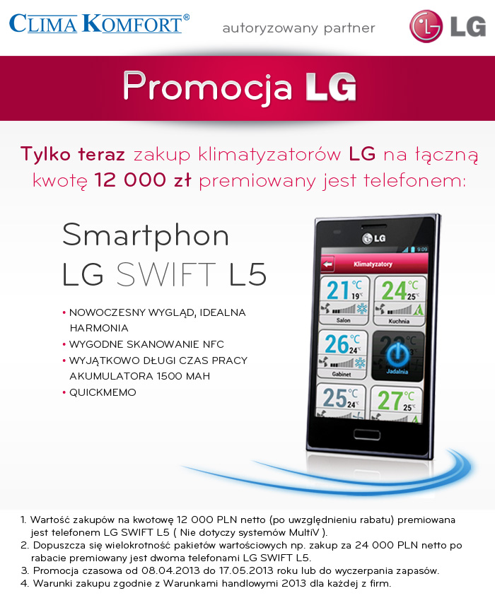 Clima Colfoer Smartfon za zakupy LG