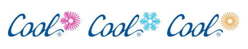 Logo Chłodnictwo, logo Klimatyzacja i logo Ogrzewnictwo COOL