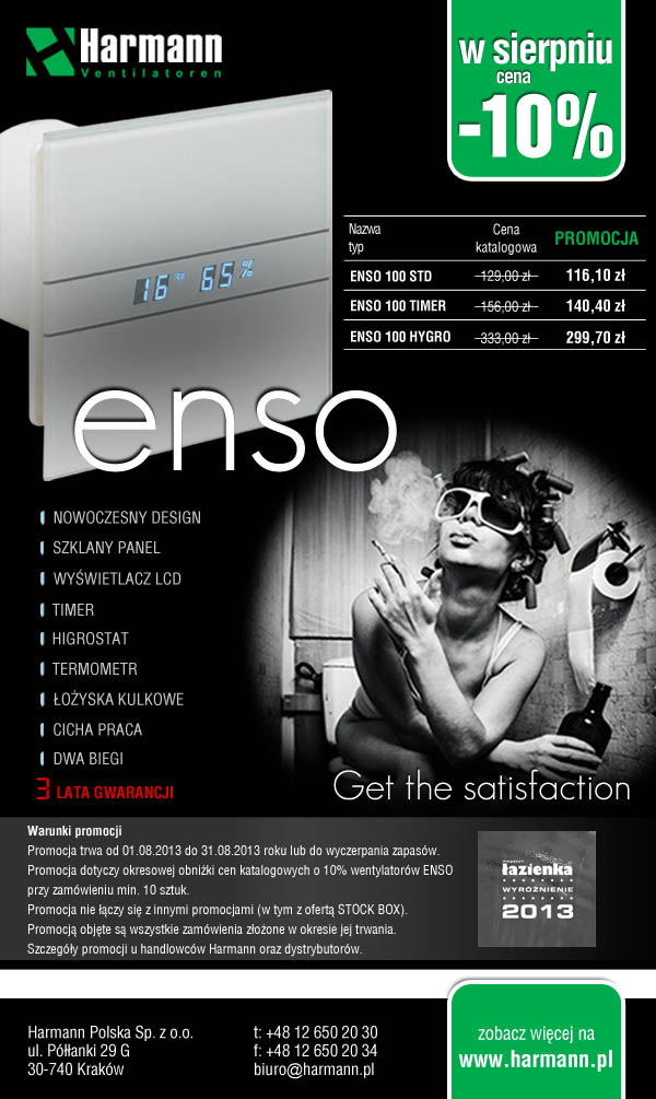Promocja wentylatorów łazienkowych ENSO