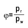 Stosunek ciśnienia pary wodnej (pr) nad roztworem do ciśnienia cząstkowego pary wodnej nad wodą o tej samej temperaturze (pw)